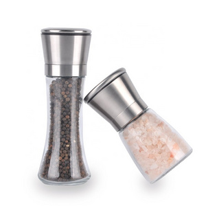 Popular Manual Plastic salt and pepper grinder, Easy adjustable portable spice grinder salt mill sets