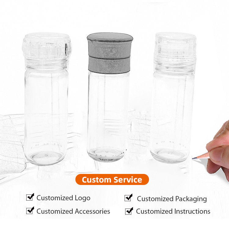 Free sample spice bottle grinder, Low price spice bottles with grinder caps