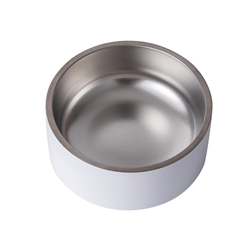 Custom Large Capacity 32oz 64oz Double Wall Stainless steel Insulated Sublimation Pet Dog Bowl with Non-Slip Footpad