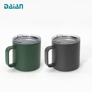 Thermal Insulated Mug 15oz Double Walled  Vacuum Insulated Stainless Steel Coffee Cup Mug With Lid