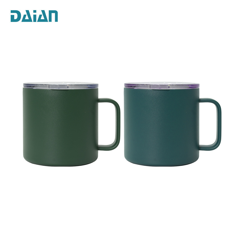 Thermal Insulated Mug 15oz Double Walled  Vacuum Insulated Stainless Steel Coffee Cup Mug With Lid