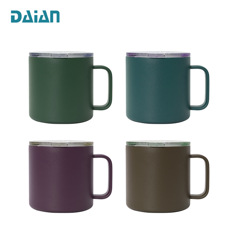 Thermal Insulated Mug 15oz Double Walled  Vacuum Insulated Stainless Steel Coffee Cup Mug With Lid