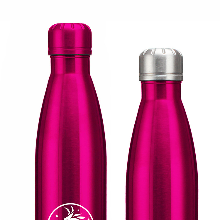 500 ml Vacuum Insulated Water Bottle Double Walled Stainless Steel Cola Shape Travel Sports BPA Free Bottle