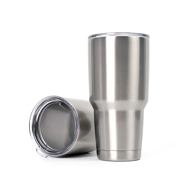 Custom Logo 20oz 30oz Tumbler Cup Double Wall Vacuum Insulated Stainless Steel Travel Mug Powder Coated Tumbler with Straw