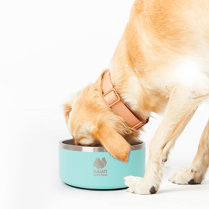 FREE SAMPLE 18oz 32oz 64oz Insulated Vacuum Metal Travel Dog Bowl Stainless Steel Pet Bowl