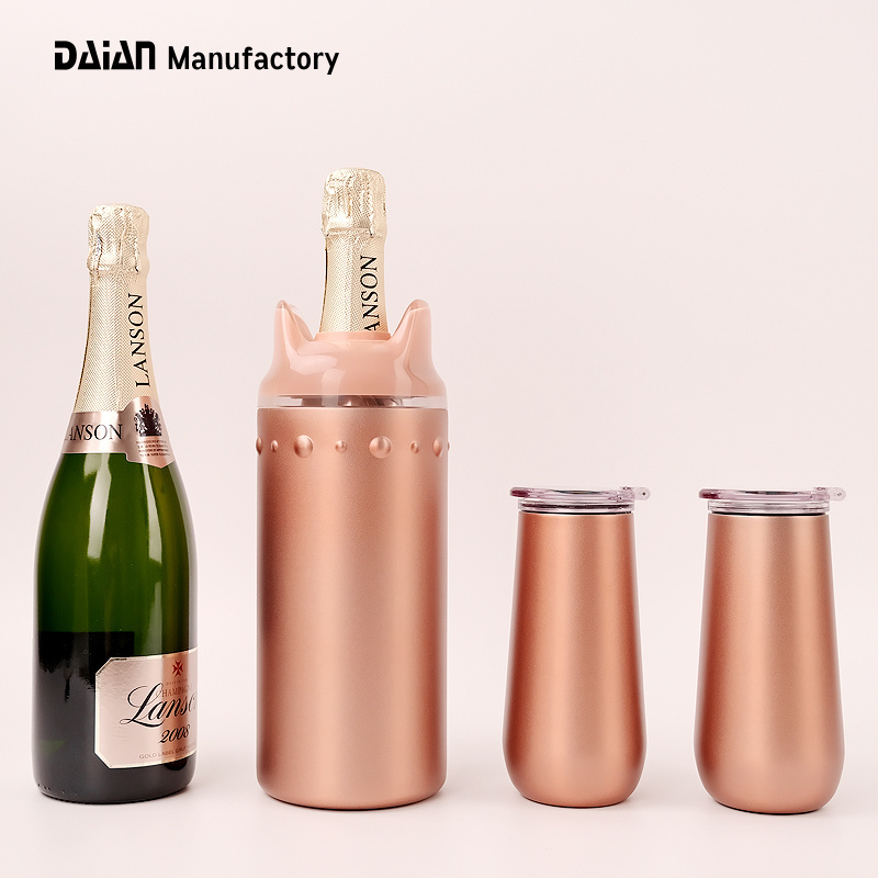 DAIAN 2022 New Products CATIAO Design Double Wall Vacuum Suitable 750ml Bottle Ice Cooler Champagne Wine Chiller Bucket