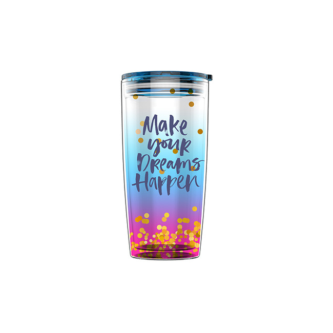 insulated acrylic cup double wall plastic tumbler personalized