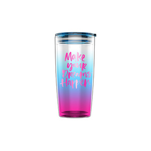 insulated acrylic cup double wall plastic tumbler personalized