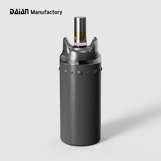 Daian Manufactory New Design Pate12oz Black Double Wall Insulated Stainless Steel Champagne Beer Wine Chiller Can Cooler Bottle