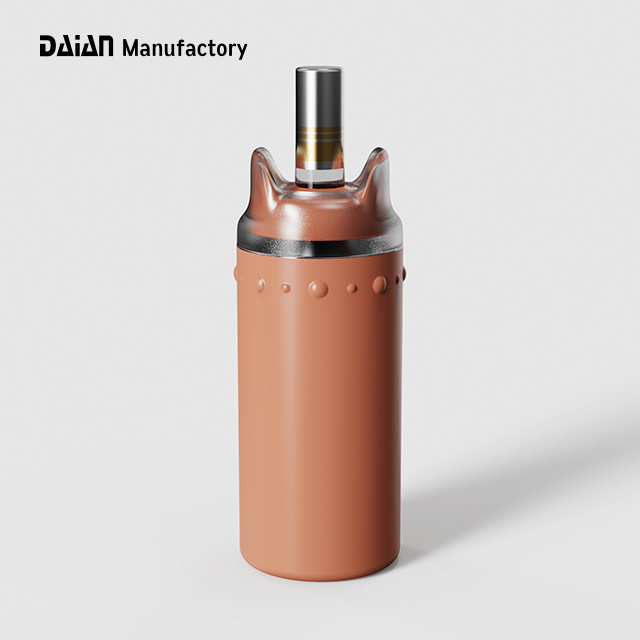 Daian Manufactory New Design Pate12oz Black Double Wall Insulated Stainless Steel Champagne Beer Wine Chiller Can Cooler Bottle