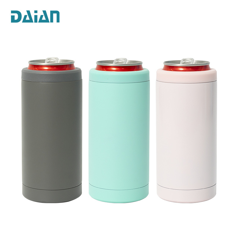 500ML Double Wall Stainless Steel Vacuum Flasks Blank Sublimation Cooler Holder Cola Cans Straight Cup Tumblers