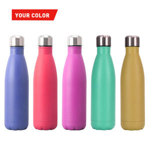 Hot Sale custom sports flask promotional stainless steel water bottles with logo printed