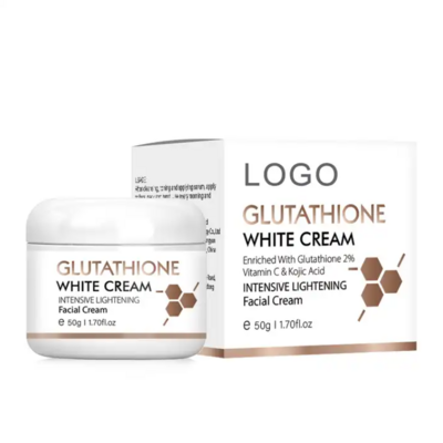 Custom Logo whitening and moisturizing cream kojic acid best glutathione skin brightening face cream