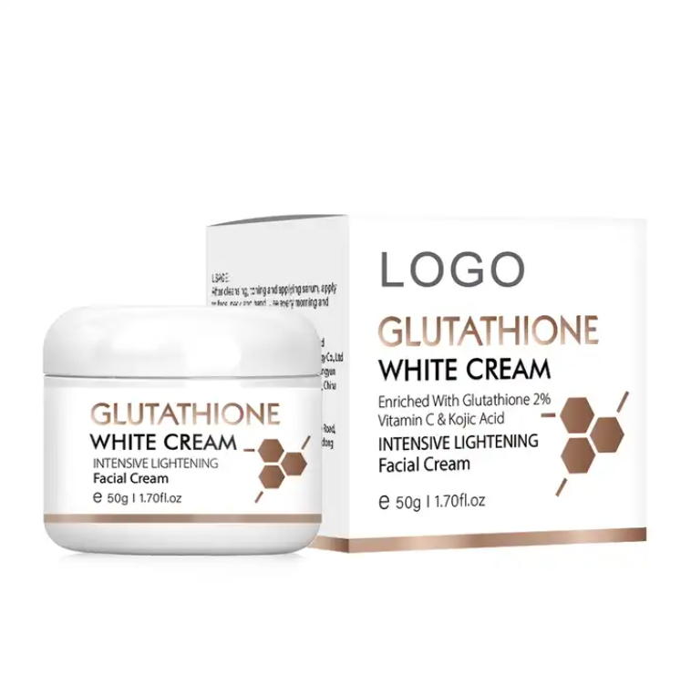 Custom Logo whitening and moisturizing cream kojic acid best glutathione skin brightening face cream