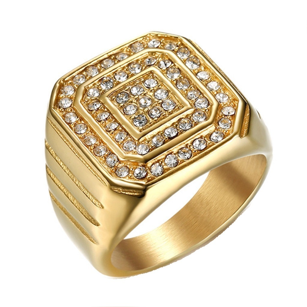 Yiwu DAICY Fashion Jewelry High Quality 18k Gold Plated New Designs Fine Simple Stainless Steel Ring for Men