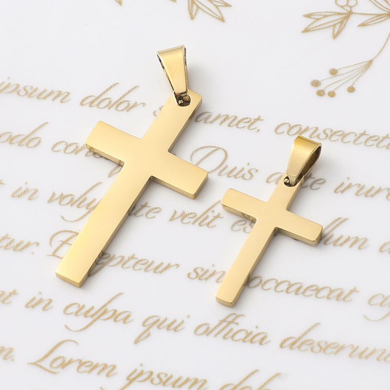 Yiwu DAICY jewelry Factory Latest Design simple fashion cross multiple colors hip hop custom stainless steel pendant