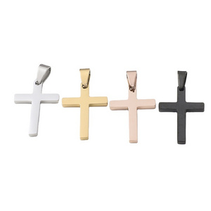 Yiwu DAICY jewelry Factory Latest Design simple fashion cross multiple colors hip hop custom stainless steel pendant