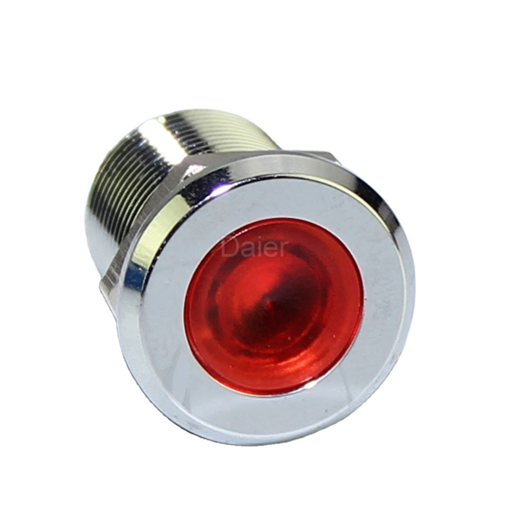 12MM 12V Metal Mini Led Indicator Lights with Flat Red Green Yellow Blue White LED