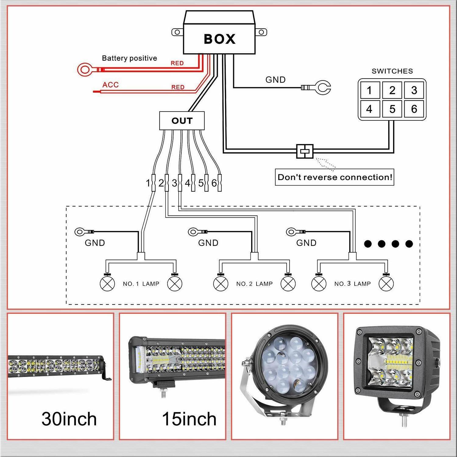 6 Gang Switch Panel Electronic Relay System Circuit Control Box Car Switch Panel 12V Switch Panel for Car Boat Marine