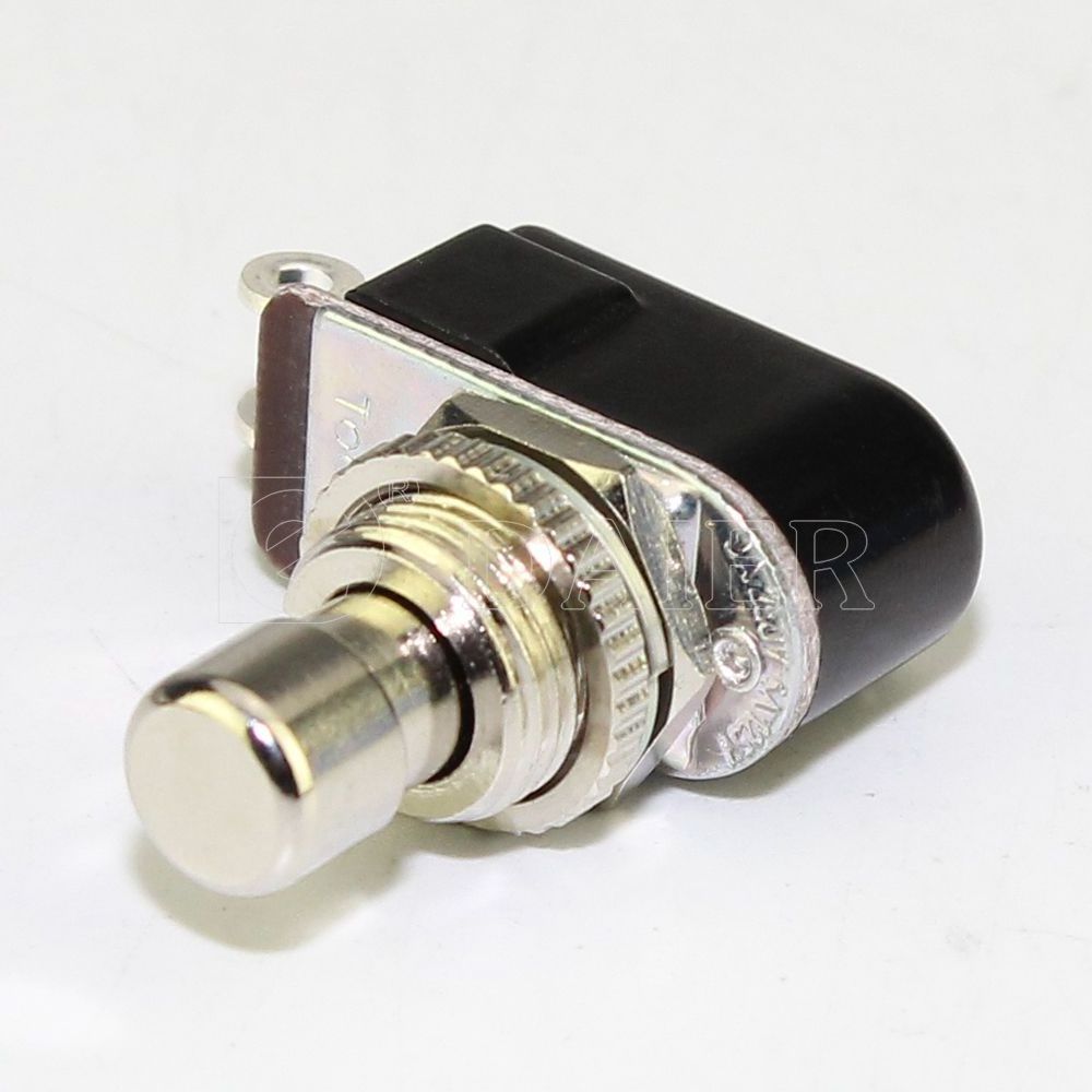 PBS-24B-4S 2Pin Soldering Terminal SPST NO Momentary Function Pedal Push Button Inline Foot Switch