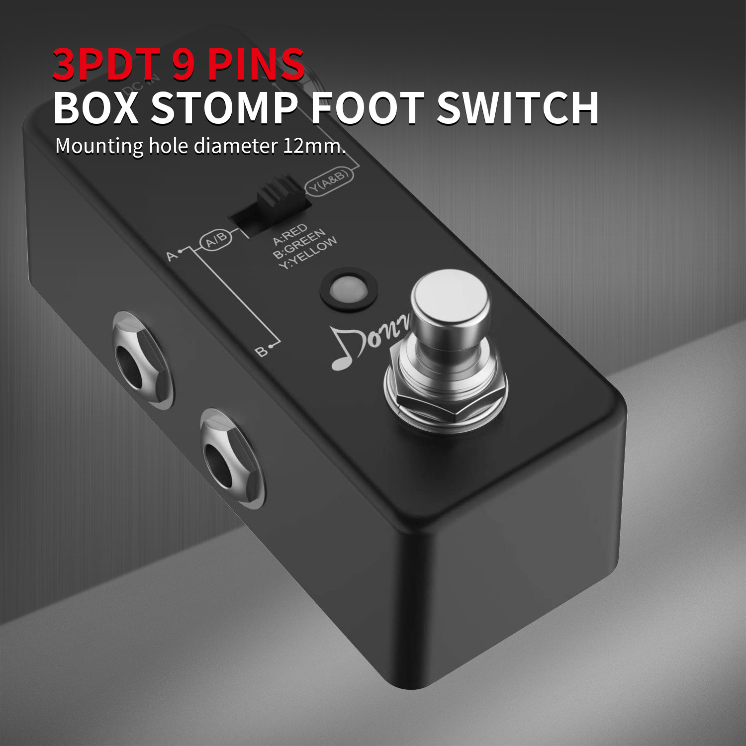 3PDT Footswitch Latching Solder Lug Foot Pedal Switch ON-ON 9Pins Guitar Pedal Switch 6A 125VAC;3A 250VAC Factory