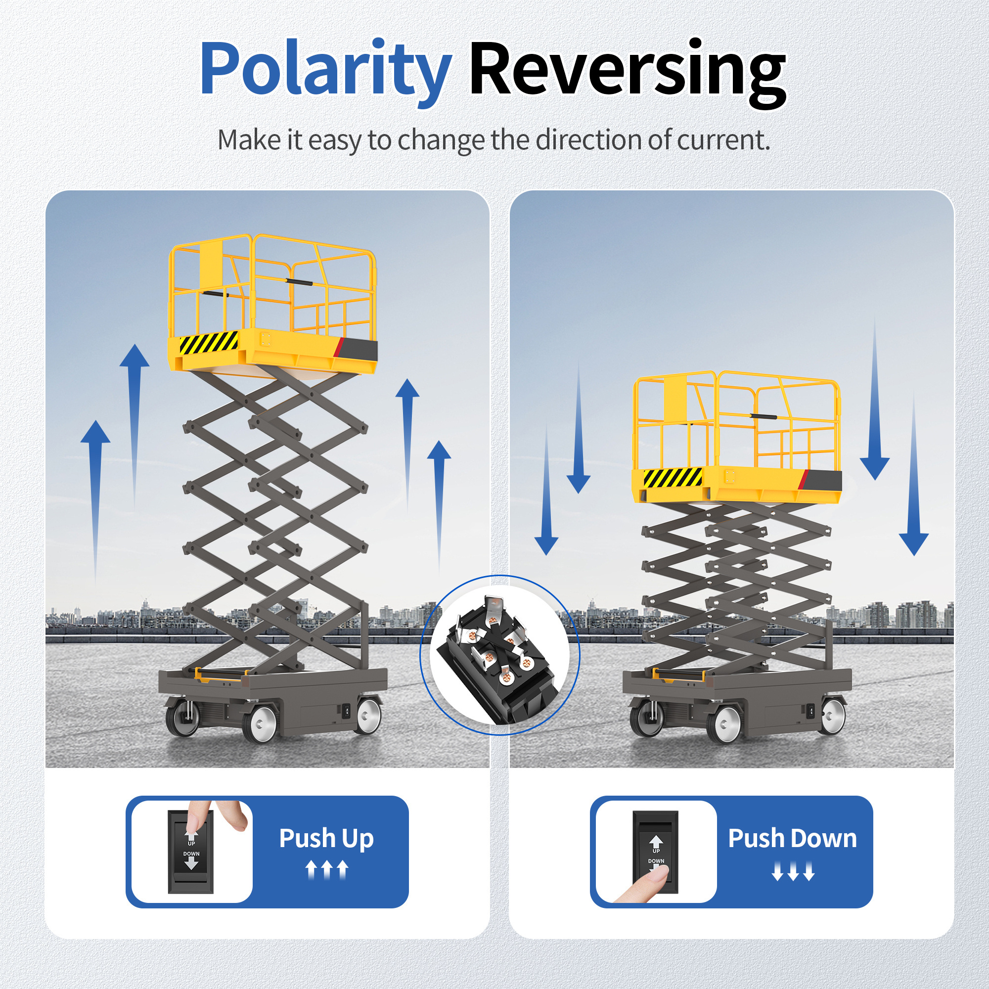 30A 12V Momentary UP Down Logo Rocker Switches DPDT Polarity Reversing  Reverse Polarity Switch With Mounting Panel For Crane