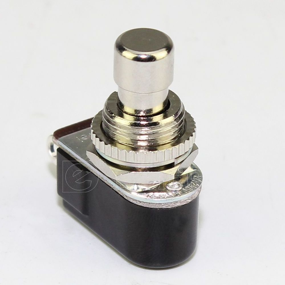 PBS-24B-4S 2Pin Soldering Terminal SPST NO Momentary Function Pedal Push Button Inline Foot Switch