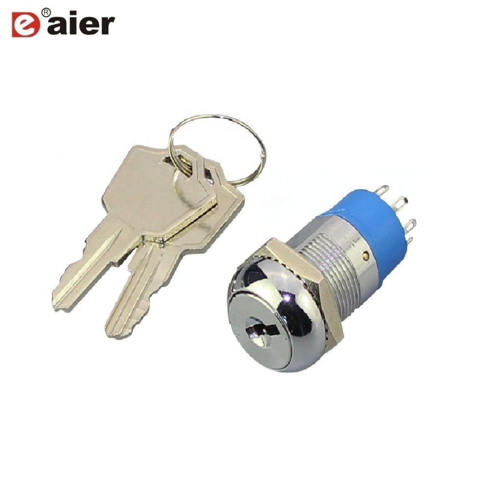 Keyswitch 19MM  3 Position (ON) ON (ON) Key Electrical Switch Key Lock