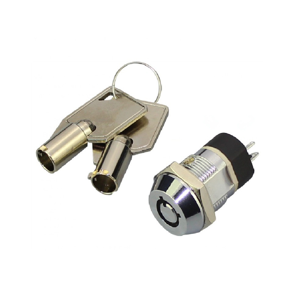 19MM  4PIN SPDT ON ON Electrical Switch Tubular Key Switch Lock