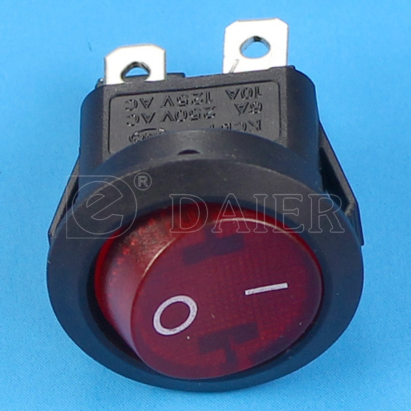 6A 250VAC DPST ON OFF 4 Pin Round Rocker Switch T85