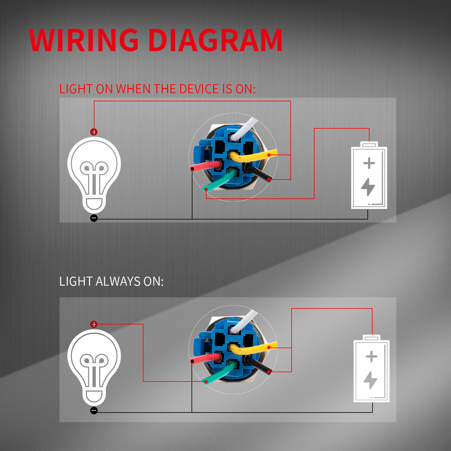 Indicator Lamp Push Button Led Light Switch 5Pin 16MM Uxcell Anti Vandal 5 Pin Push Button Switch 12V For Table Lamp