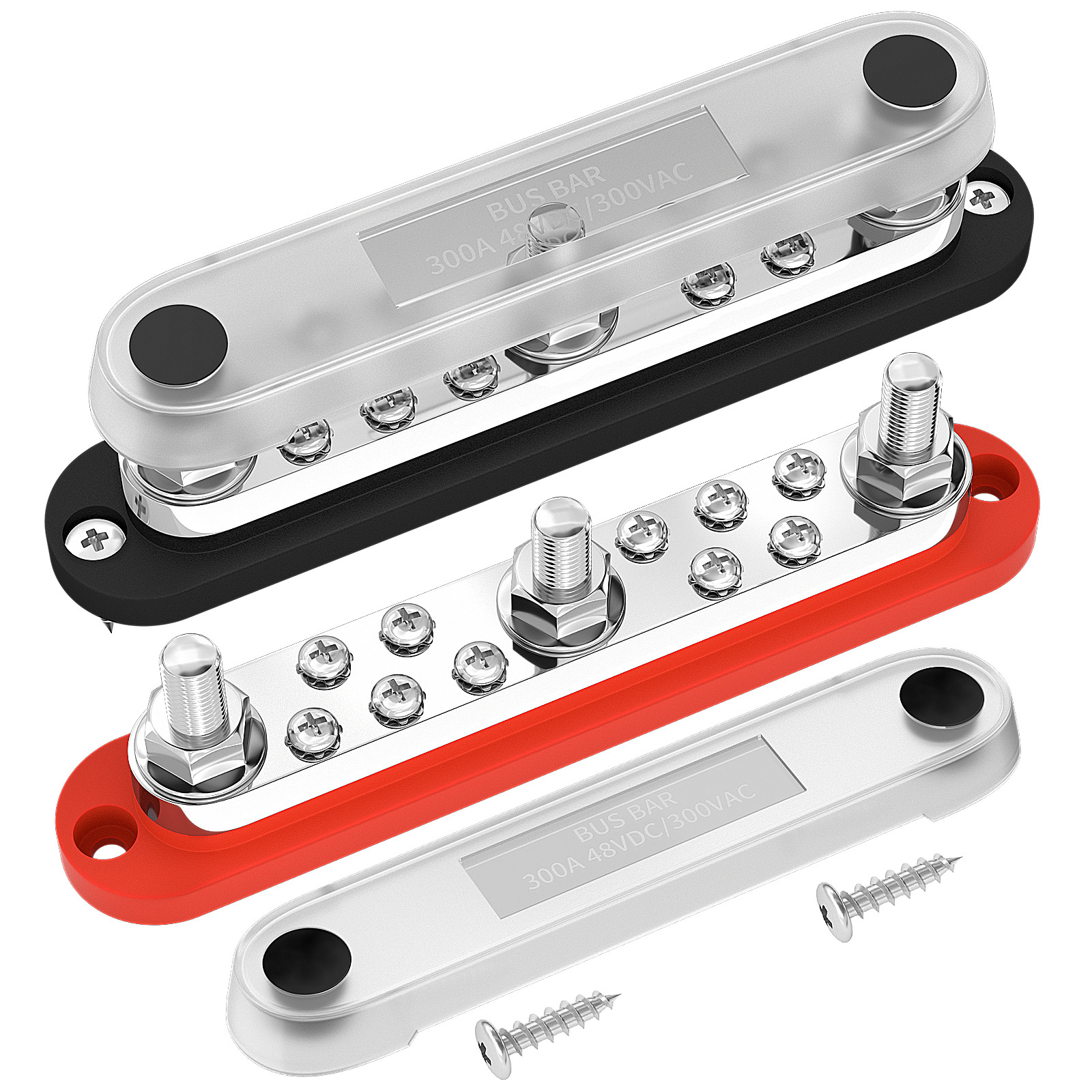 3XM10 Post 10XM5 300A Bus Bar Heavy Duty ScrewnTerminals Power Distribution Block Busbar With Cover