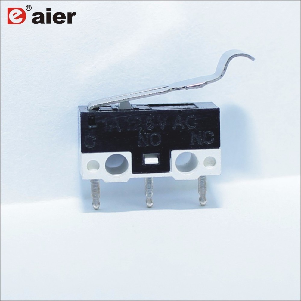 Mouse Switch Microswitch 1A 125VAC SPDT Arc Lever Mini Two Way Latch Micro Switch KW10 With PCB Terminal