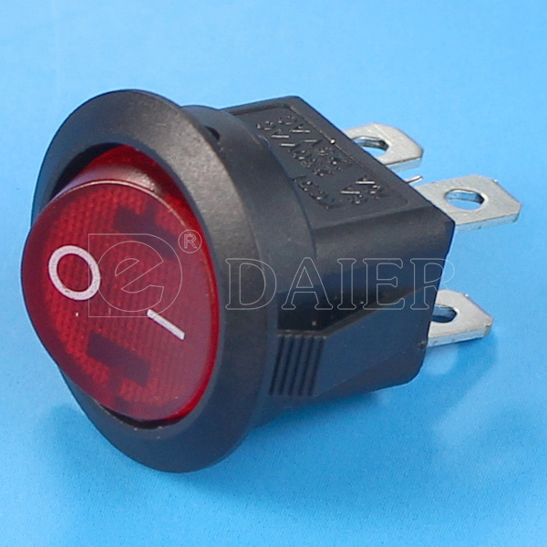 6A 250VAC DPST ON OFF 4 Pin Round Rocker Switch T85