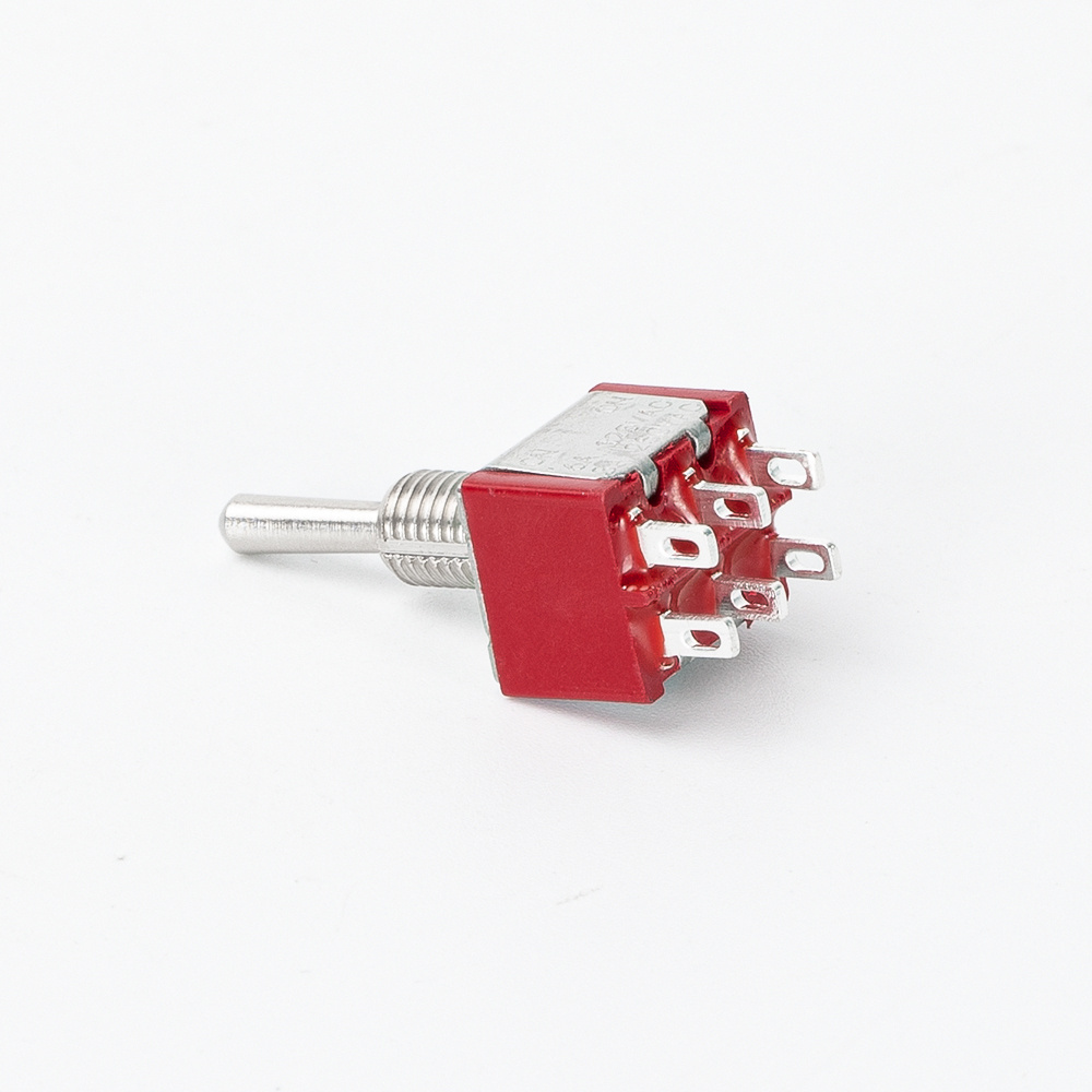 Electrical 3A 250VAC 2 Position 12V Micro DPDT Push Button Toggle Switch 6P Momentary Mini Toggle Switch