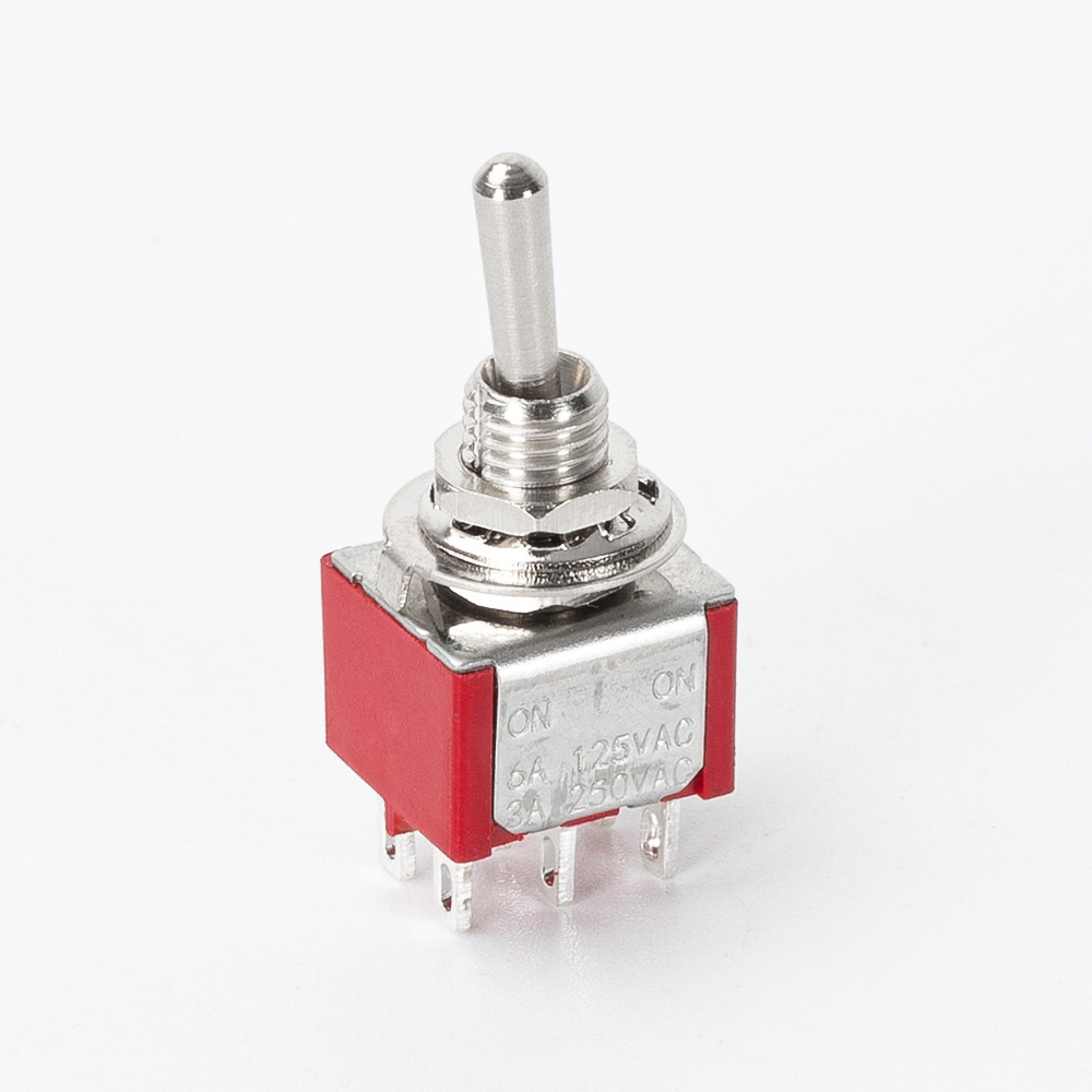 Electrical 3A 250VAC 2 Position 12V Micro DPDT Push Button Toggle Switch 6P Momentary Mini Toggle Switch