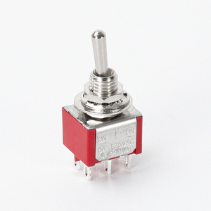 Electrical 3A 250VAC 2 Position 12V Micro DPDT Push Button Toggle Switch 6P Momentary Mini Toggle Switch