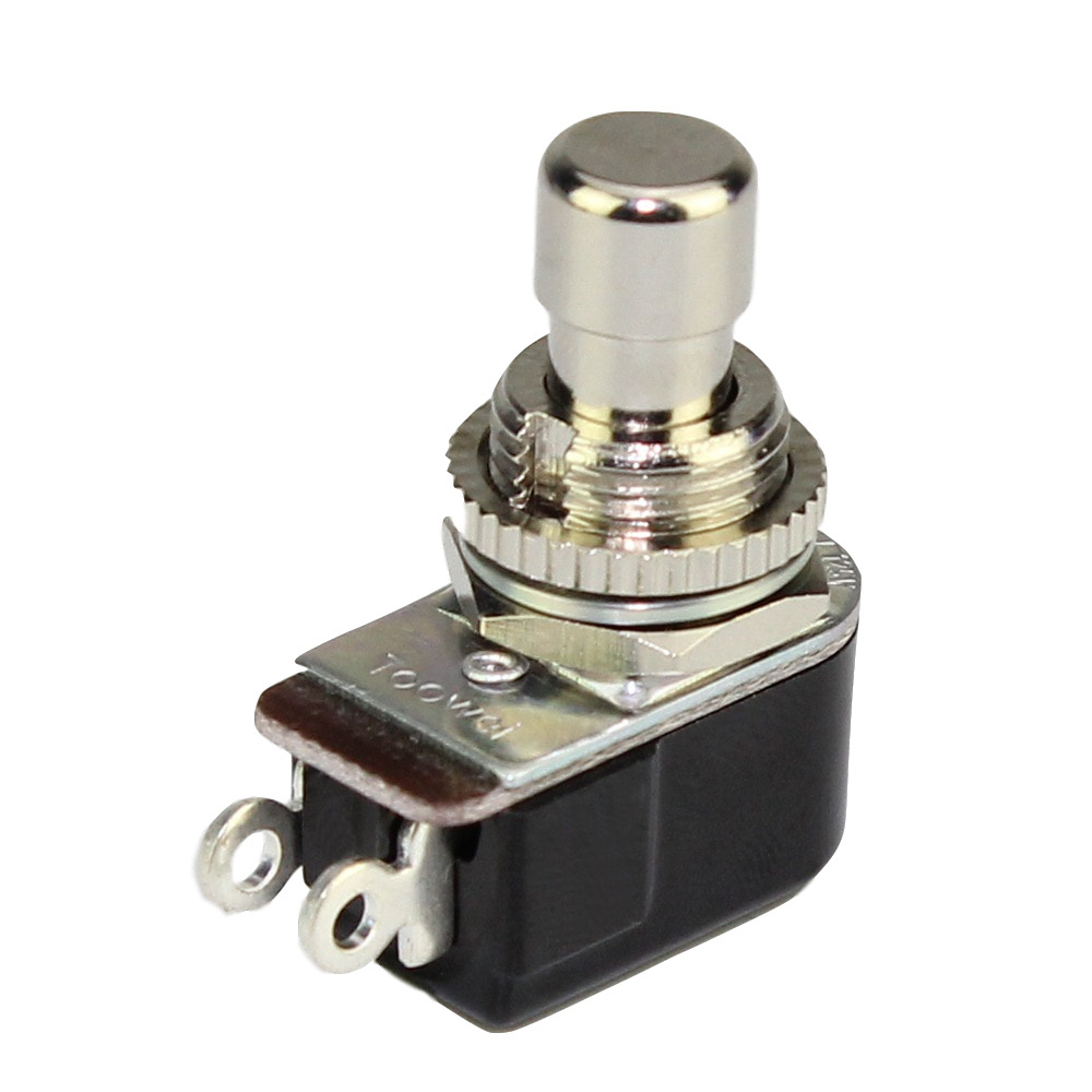 PBS-24B-4S 2Pin Soldering Terminal SPST NO Momentary Function Pedal Push Button Inline Foot Switch