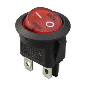 6A 250VAC DPST ON OFF 4 Pin Round Rocker Switch T85