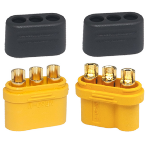 MR60PB Male Female Miniature Power Connector Three Hole Golden Plug 20A 40A DC 500V Lipo Battery Amass MR60 Connector 3pin PCB