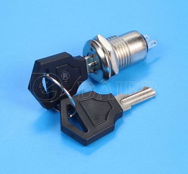 12MM 2 Pin OFF ON Electronic Metal Key Lock Switch