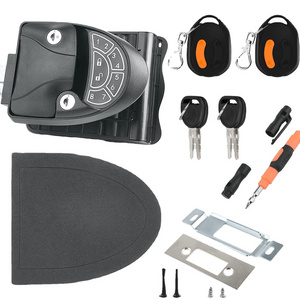 DaierTek K-7902 Door Lock Latch Handle RV Keyless Entry Door Lock with 2 Fobs and Blacklite Keypad with 2 Keys