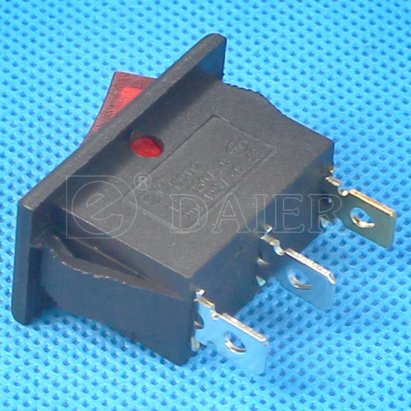 DaierTek 3Pin ON OFF Rocker Switch with 220V Light AC 15A/250V 20A/125V KCD3 T85 Switch Rocker Used for Car Auto Boat