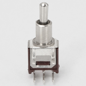 Mini Locking Toggle Switch Red Base Mini ON- OFF- ON Toggle Switches Right Angle Terminal Mini Toggle Switch With Flat Bushing