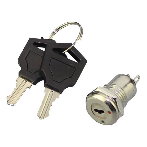 12MM 2 Pin OFF ON Electronic Metal Key Lock Switch