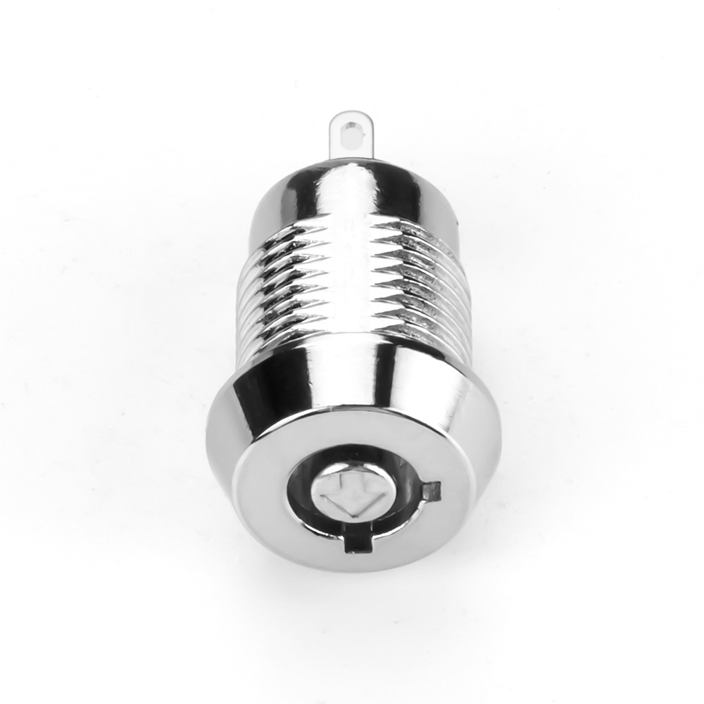 12MM 0.5A 250VAC 2 Pin ON OFF 2 Position Tubular Switch Key Lock