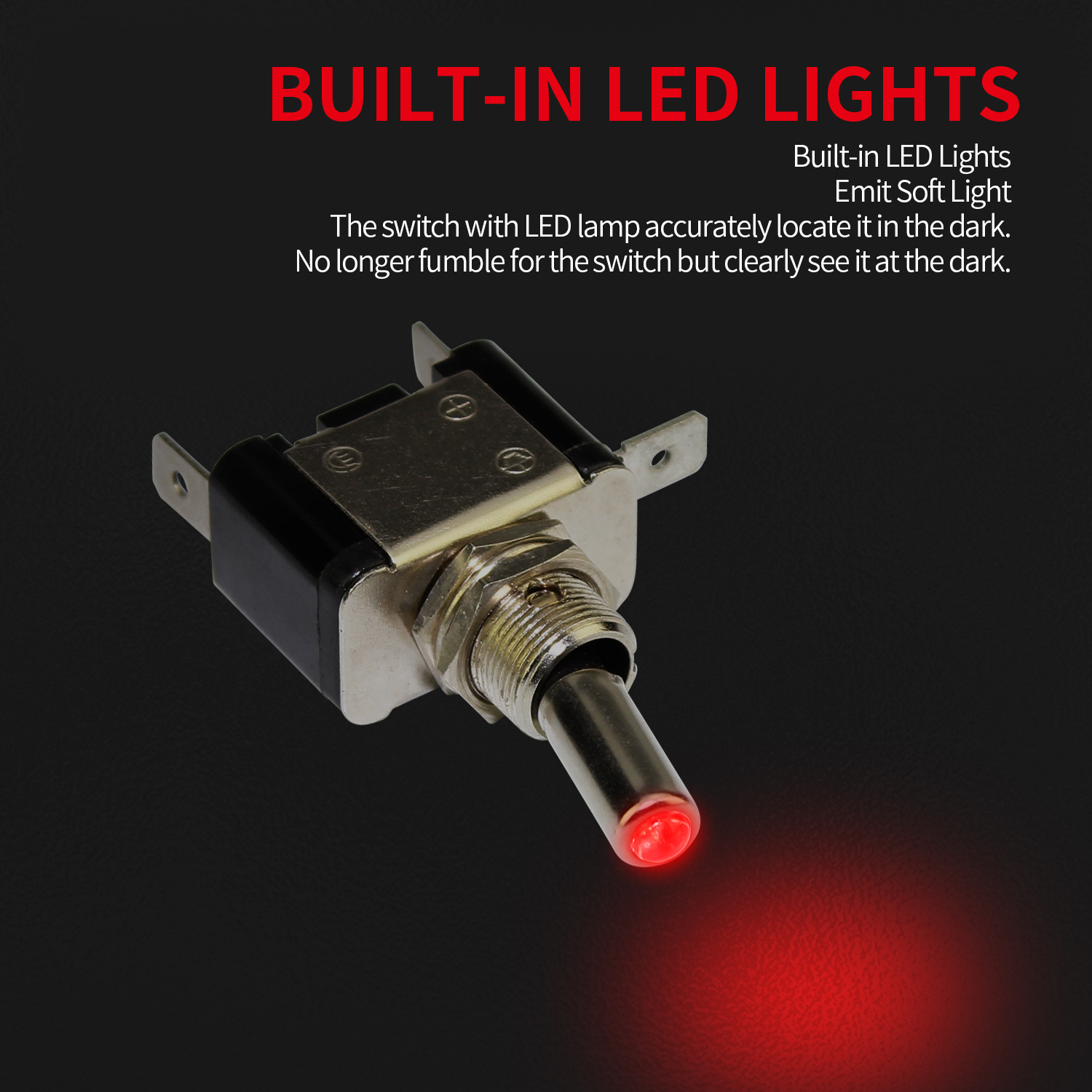 ASW-07D 20A 12VDC SPST 3 Pin ON-OFF 12v Led Toggle Switch