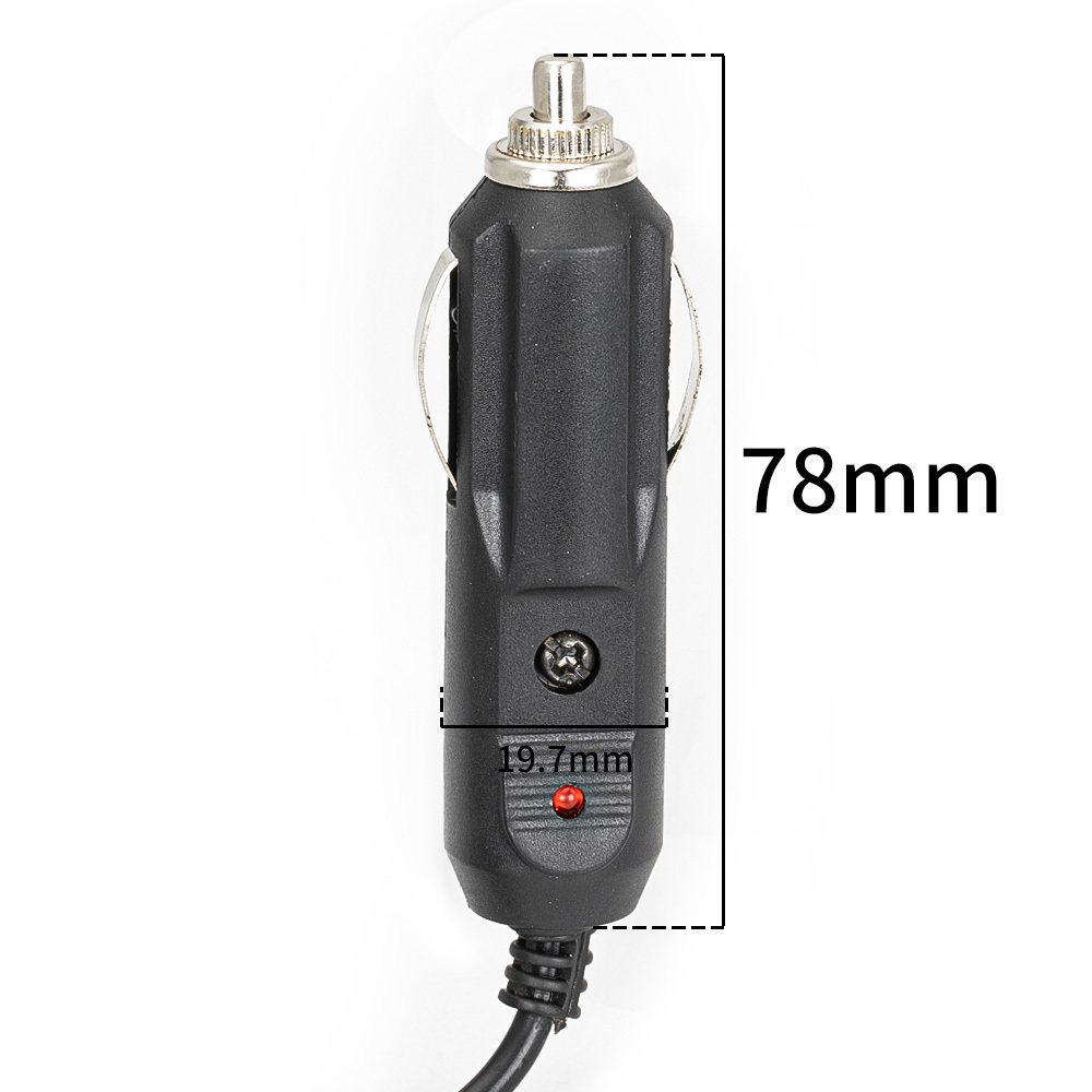 12V-24V DC Cigarette Lighter Car Plug Heavy Cigar$ Cigarette Lighters DC 5.5mm x 2.1mm Car Lighter Cigarette Aux 1.2M Cable