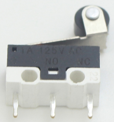 KW10 SPDT 1A 3 Pin PCB Sensitive Micro Switch With Roller Lever