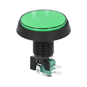 PBS-36 Momentary Game Machine Switch Push Button LED Lighted Large Round Push Arcade Game Button with Green Micro Switch